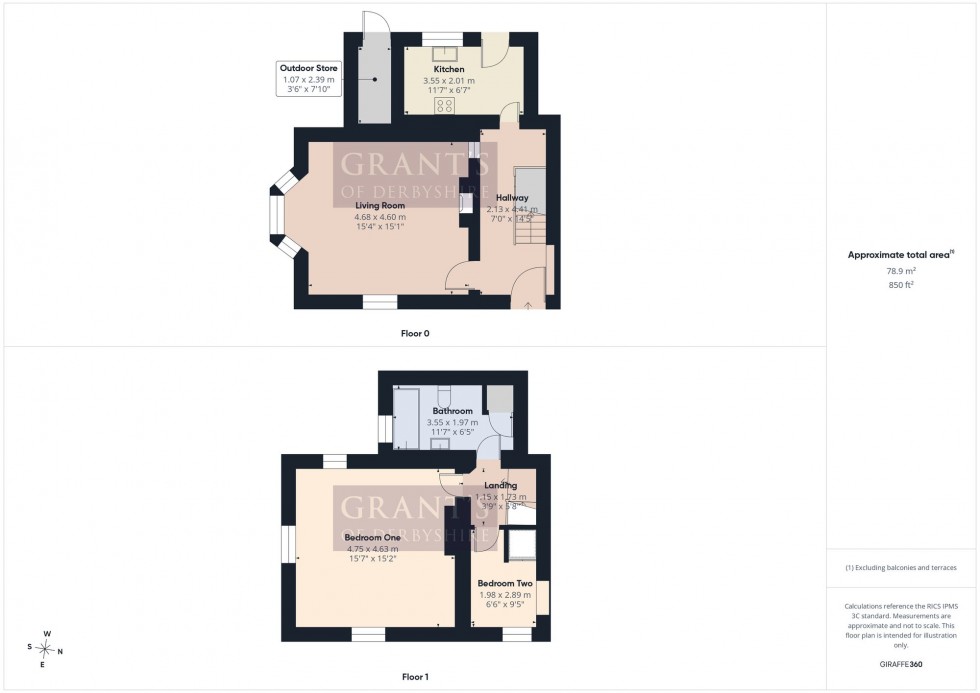 Floorplan for Yeoman Street, Bonsall, DE4
