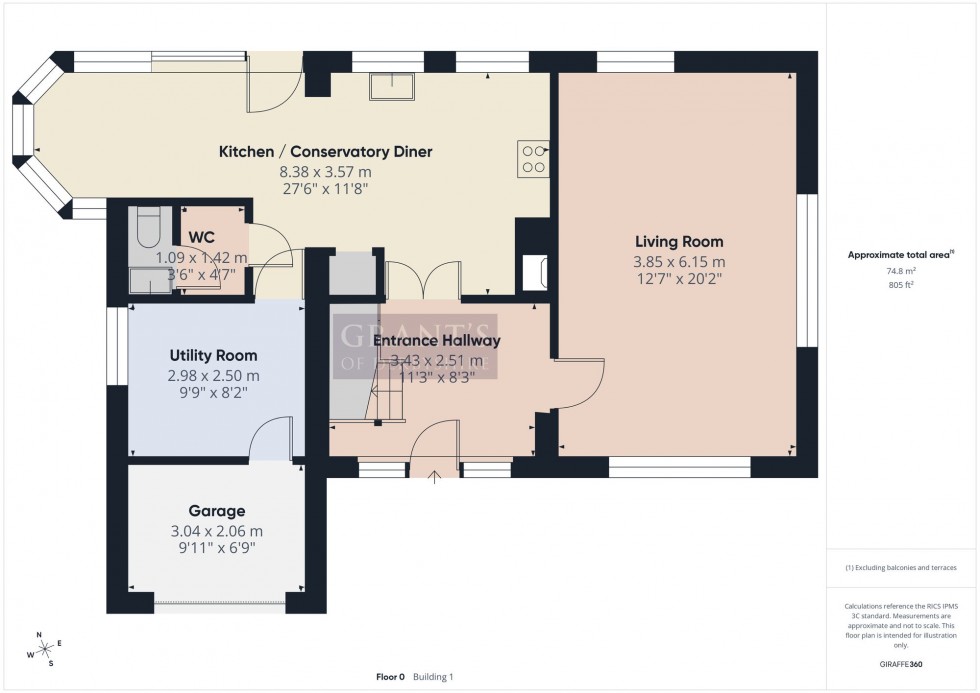 Floorplan for High Street, Bonsall, DE4