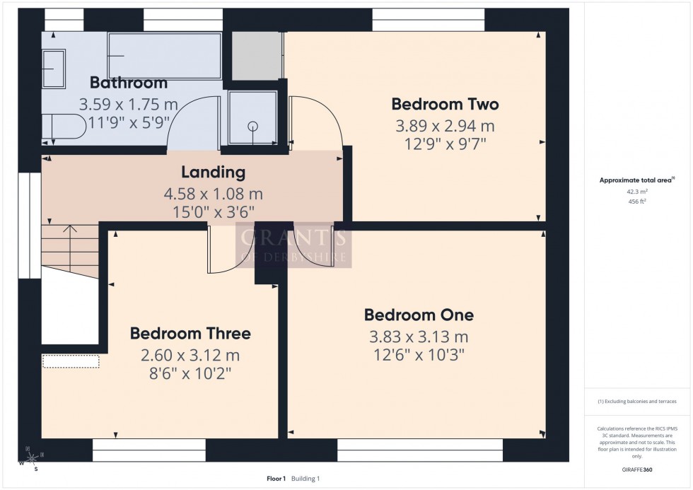 Floorplan for High Street, Bonsall, DE4