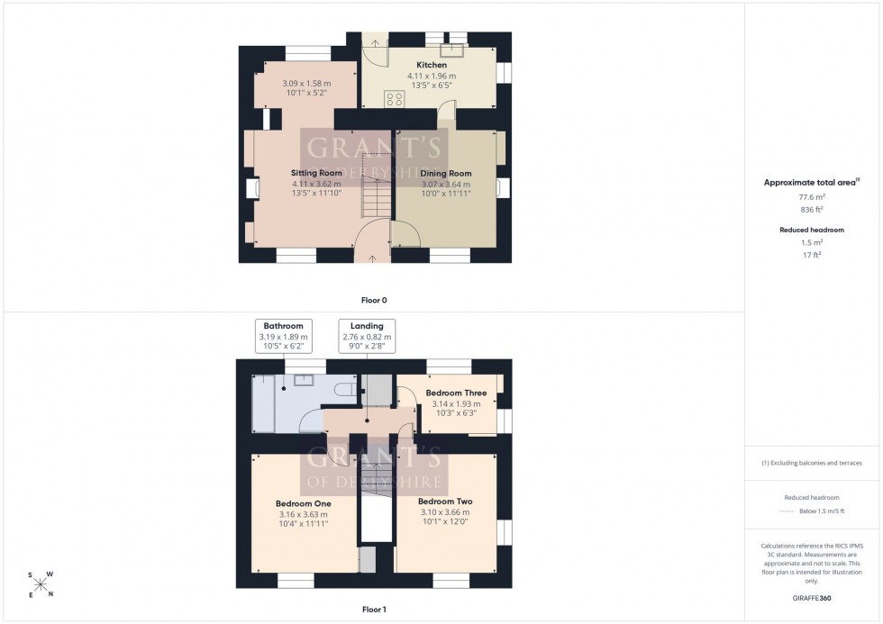 Floorplan for East Bank, Winster, DE4