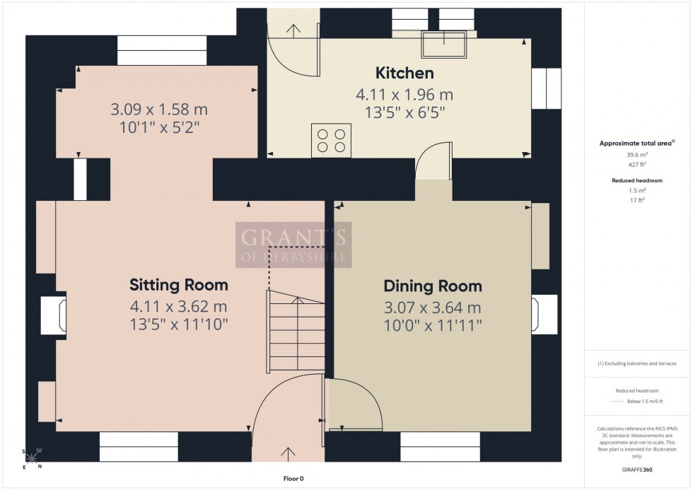 Floorplan for East Bank, Winster, DE4