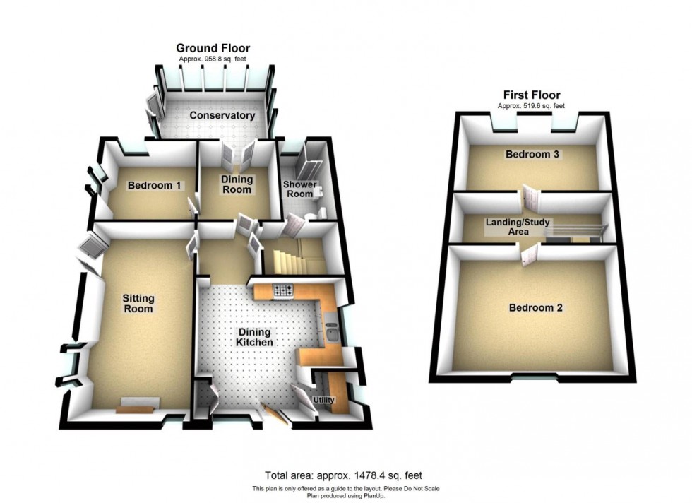 Floorplan for Clatterway, Bonsall, Matlock