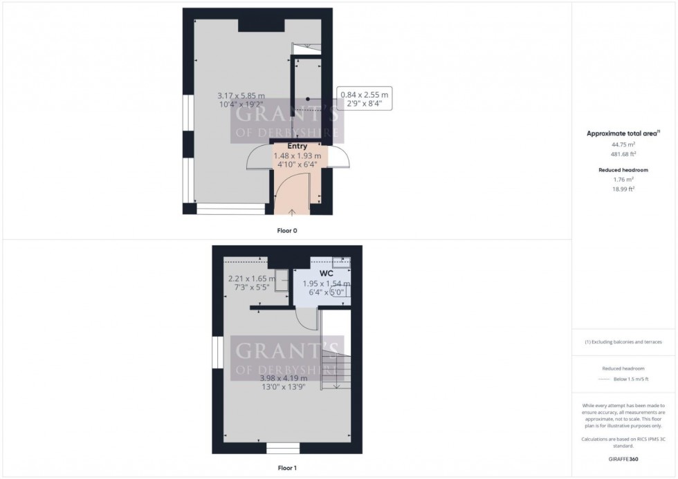 Floorplan for North End, Wirksworth, Matlock