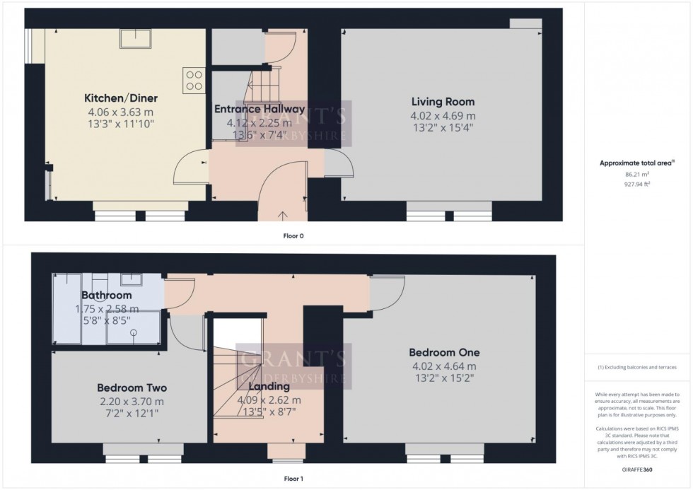 Floorplan for 26a Matlock Green, Matlock