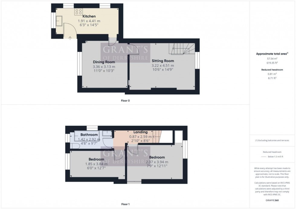 Floorplan for Upper Holloway, Holloway, Matlock