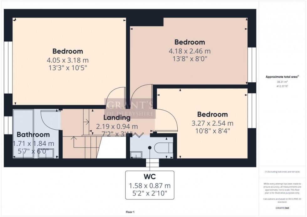 Floorplan for The Beeches, Crich