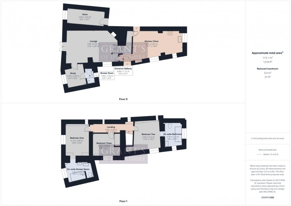 Floorplan for Raglan House, Well Banks, Kirk Ireton