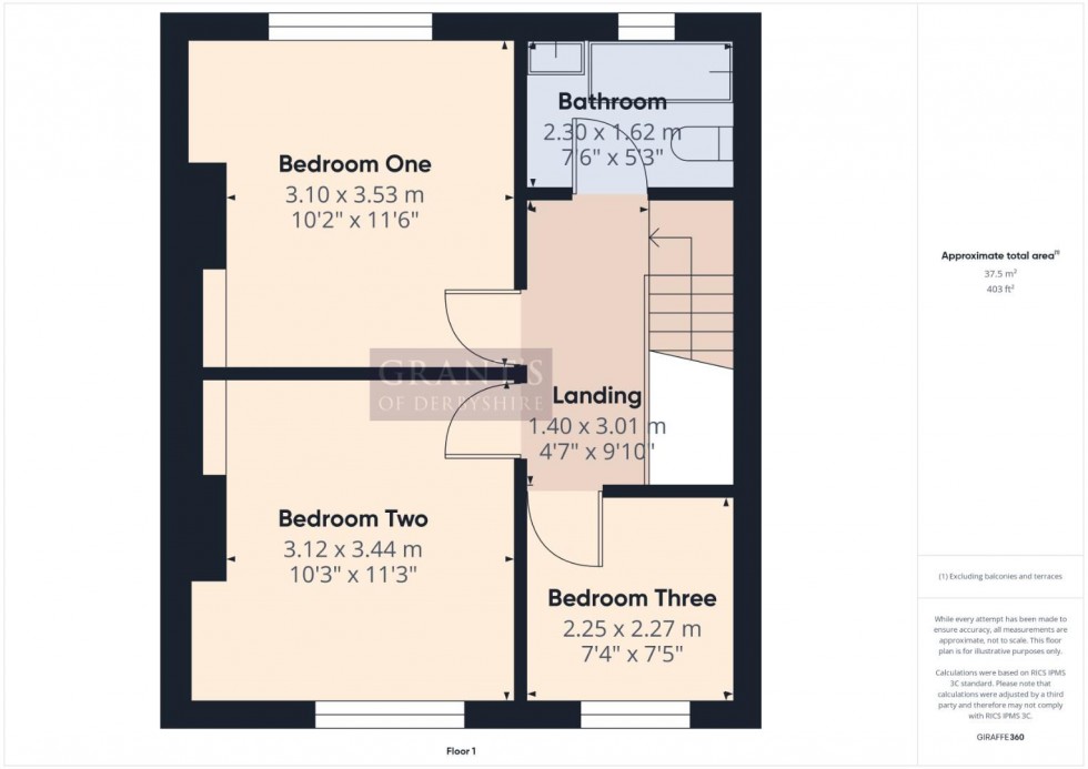 Floorplan for The Avenue, Darley Dale
