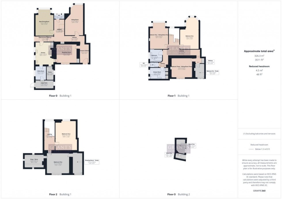 Floorplan for Ashcombe House, 42 St. Johns Street, Wirksworth, Matlock