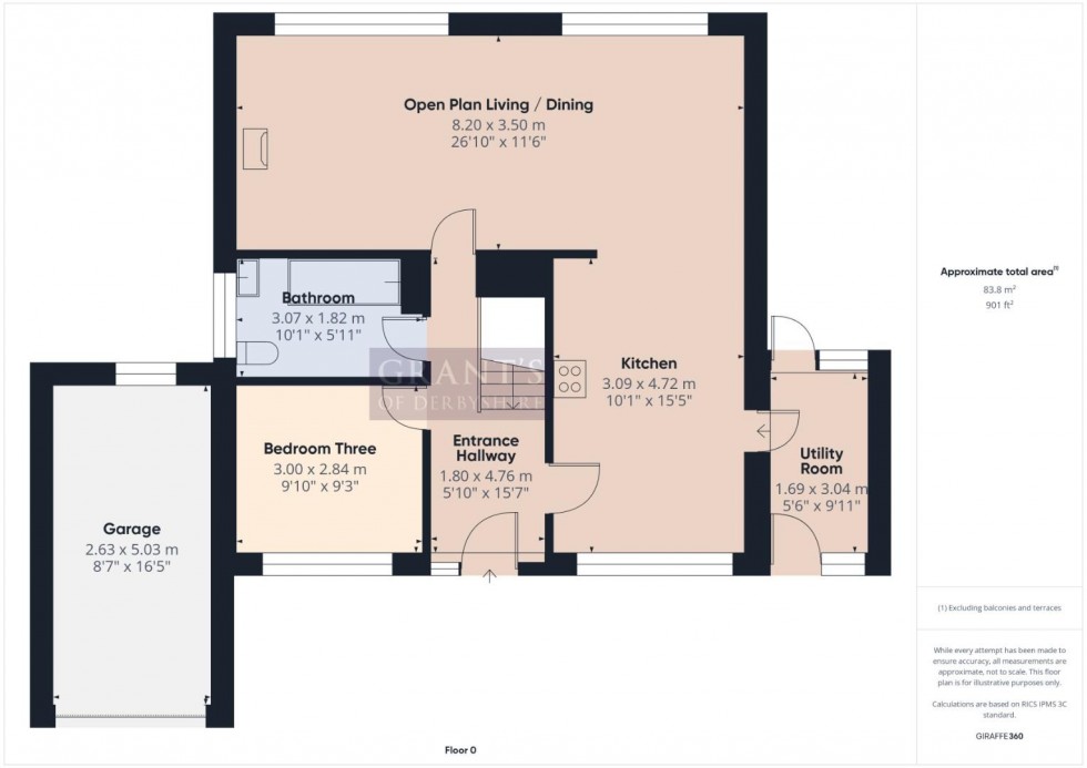 Floorplan for Intake Lane, Cromford,