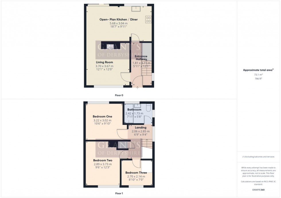Floorplan for Wolds Rise, Matlock