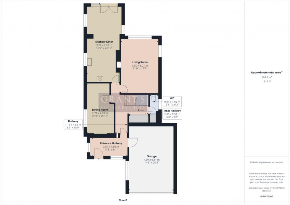 Floorplan for Stoneleigh, 17 Summer Lane, Wirksworth