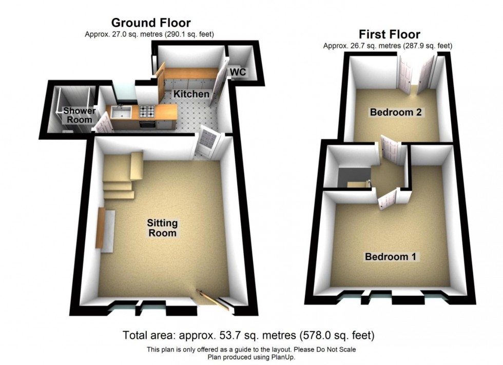 Floorplan for Woolleys Yard, Winster, Matlock