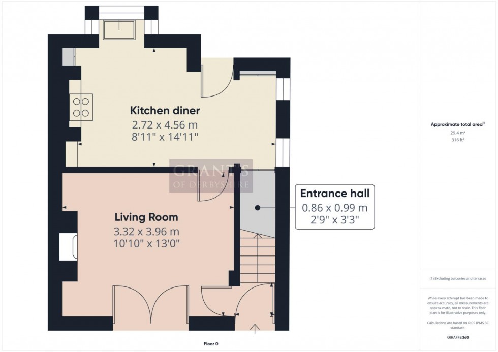 Floorplan for Pocknedge Lane, Holymoorside, Chesterfield