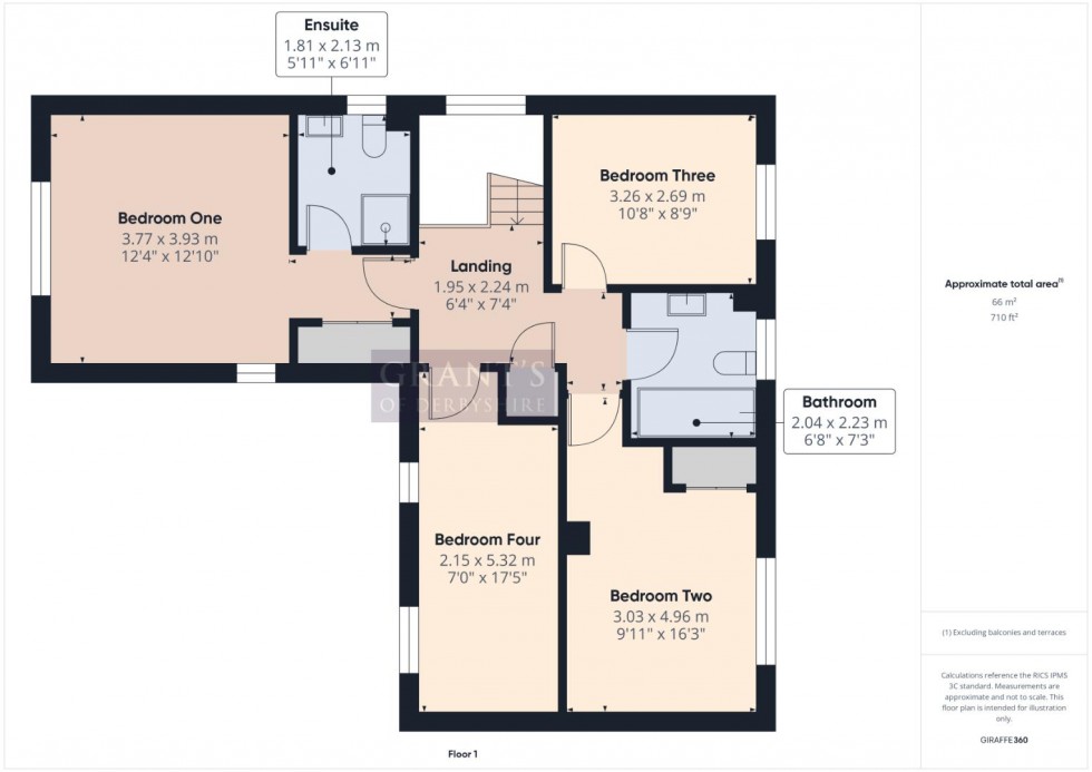 Floorplan for Hillcrest, Matlock