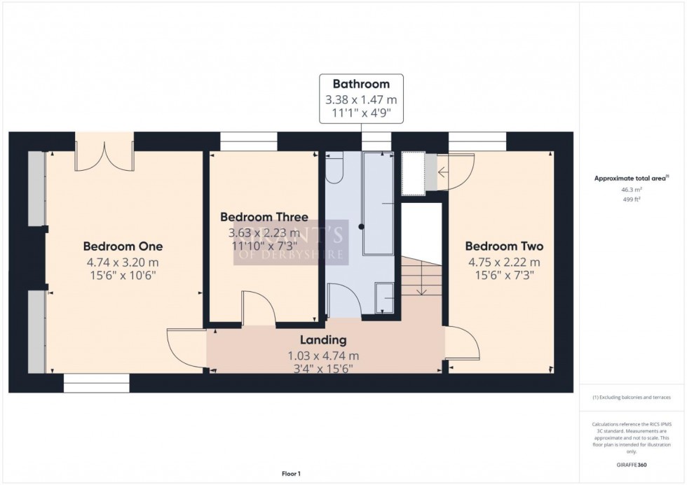 Floorplan for Hasker Farm Barn, off Stainsbro Lane, Kirk Ireton