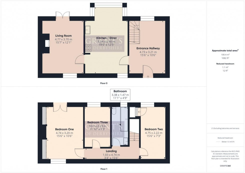 Floorplan for Hasker Farm Barn, off Stainsbro Lane, Kirk Ireton