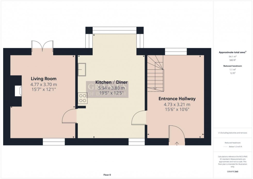 Floorplan for Hasker Farm Barn, off Stainsbro Lane, Kirk Ireton