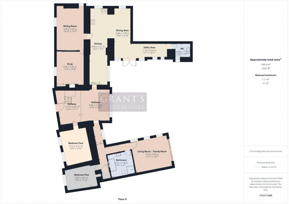 Floorplan for Starkholmes Road, Starkholmes, Matlock