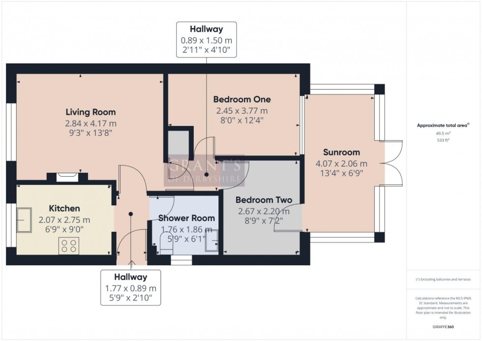 Floorplan for Painters Way, Two Dales, Matlock