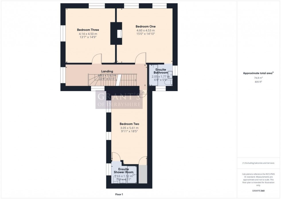 Floorplan for Clatterway, Bonsall, Matlock