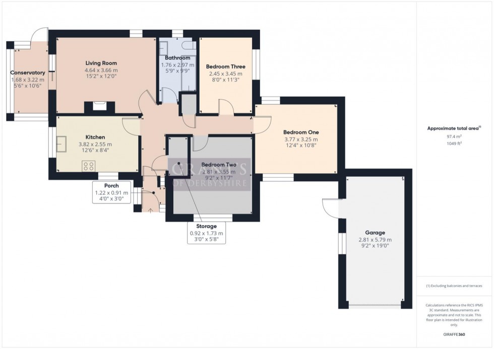 Floorplan for Sir Josephs Lane, Darley Dale, Matlock