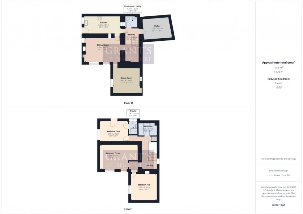 Floorplan for The Lanes, Bolehill, Matlock