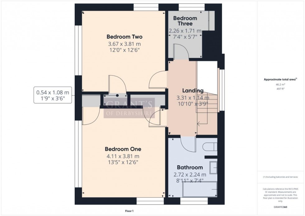 Floorplan for Rutland Street, Matlock
