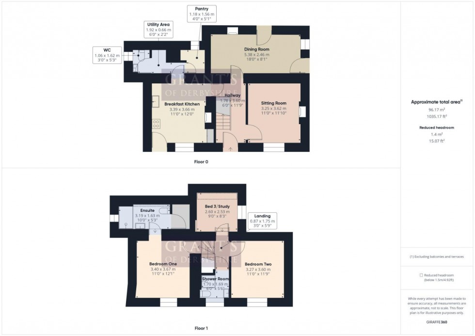 Floorplan for The Lanes, Bolehill, Matlock