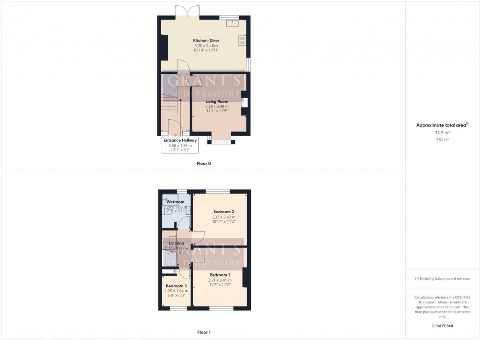 Floorplan for Adam Bede Crescent, Wirksworth