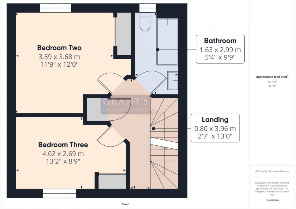 Floorplan for Hillside Gardens, Matlock