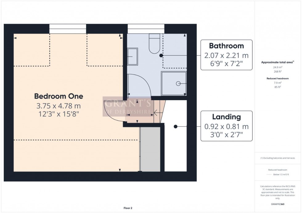 Floorplan for Hillside Gardens, Matlock