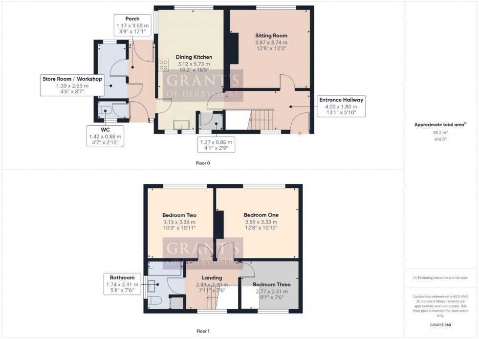 Floorplan for Churchill Avenue, Middleton, Matlock