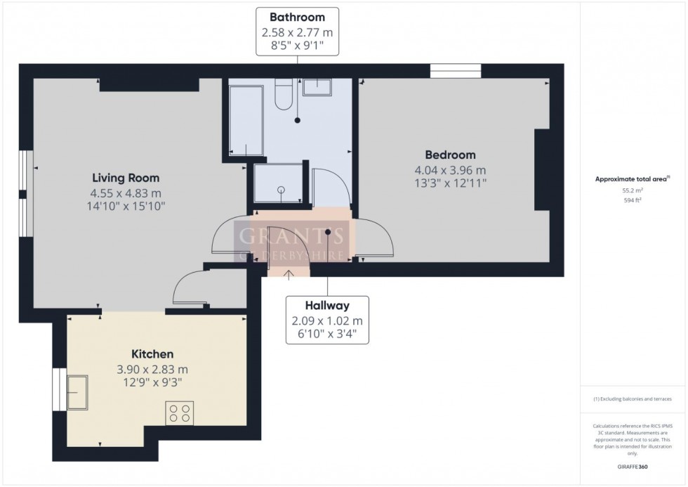 Floorplan for Smedley Street East, Matlock
