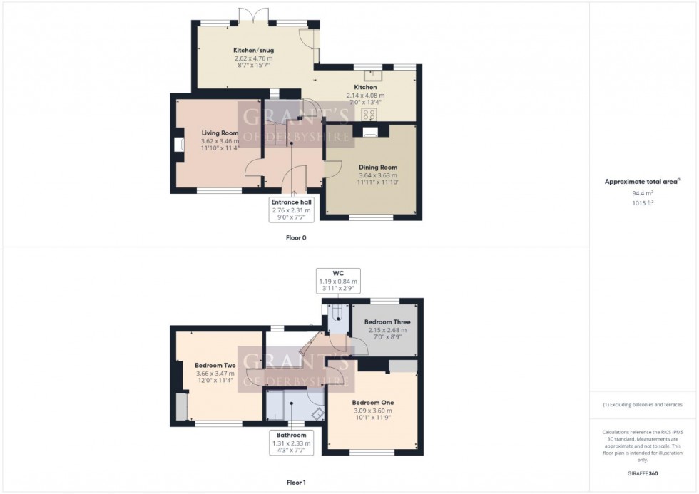 Floorplan for Mornington Rise, Matlock