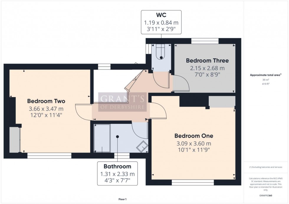 Floorplan for Mornington Rise, Matlock