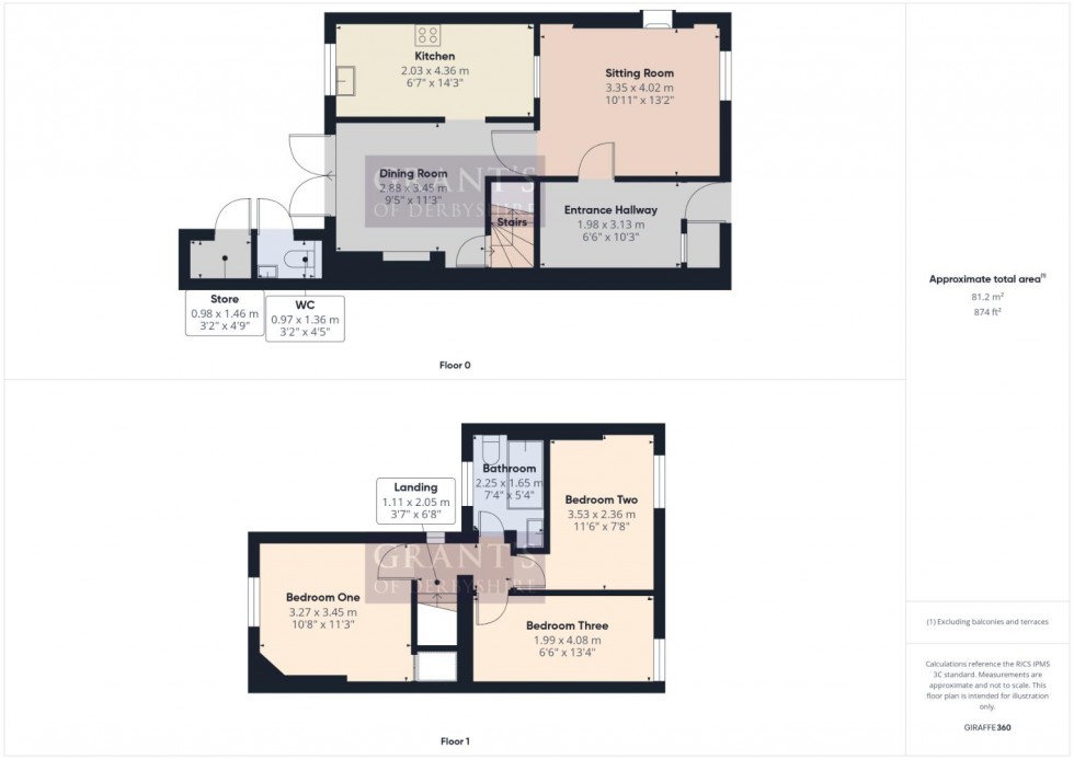 Floorplan for Long Row, Belper