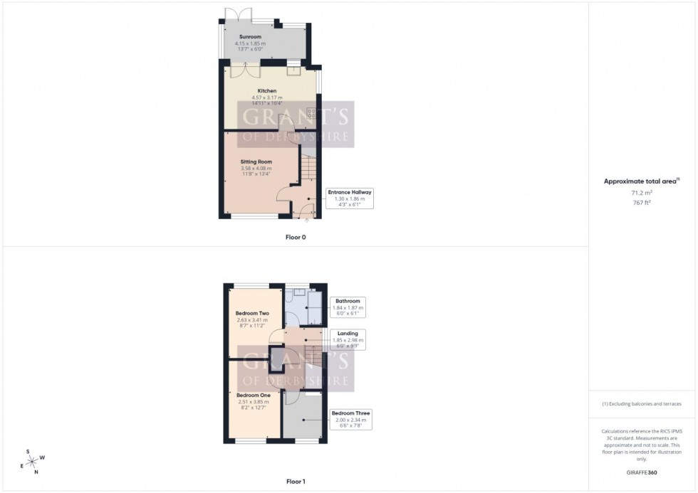 Floorplan for Pondwell Drive, Brimington
