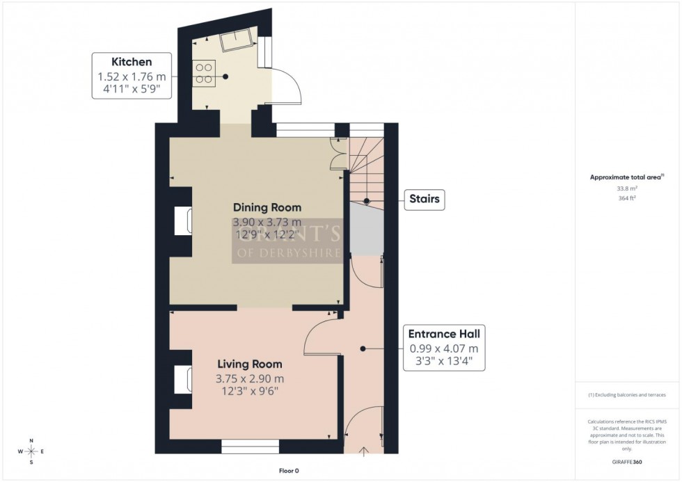Floorplan for Brunswood Road, Matlock Bath, Matlock