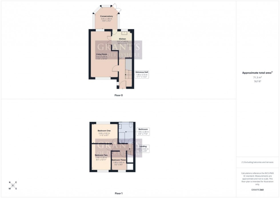 Floorplan for Hawleys Close, Matlock