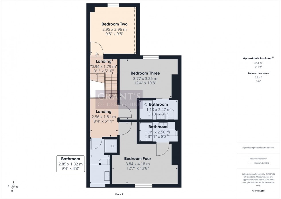 Floorplan for Rockvale Villas - Bedroom 1, Matlock Bath, DE4