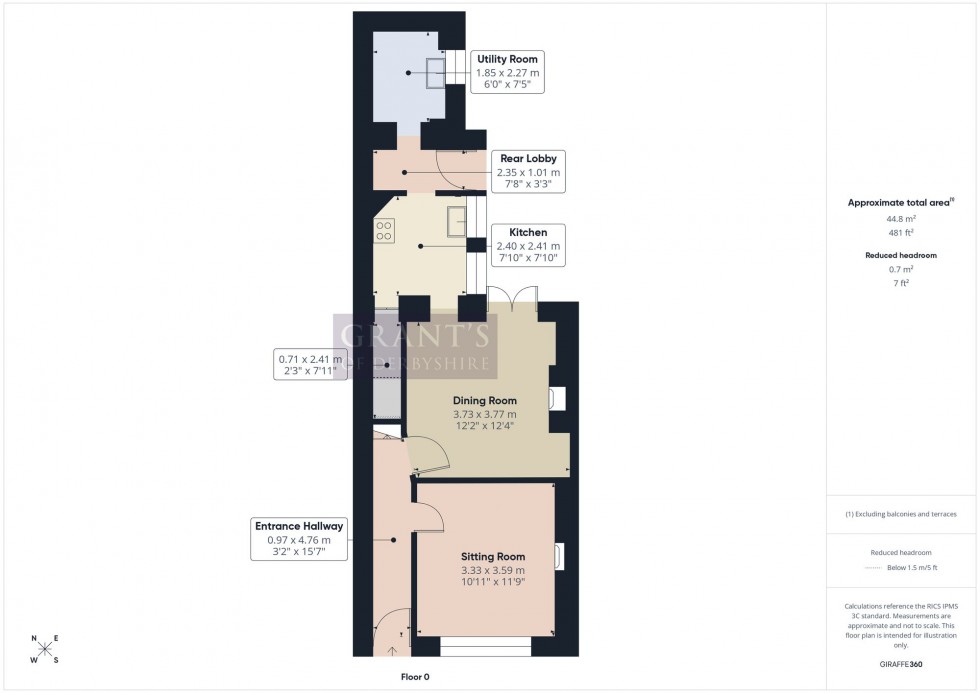 Floorplan for Rutland Avenue, Matlock, DE4