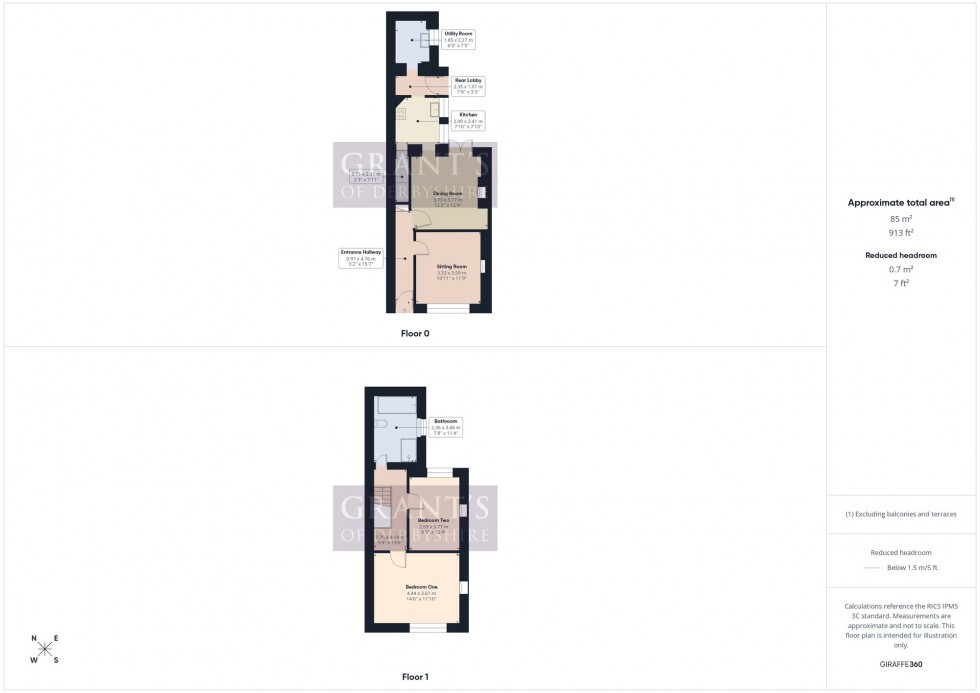 Floorplan for Rutland Avenue, Matlock, DE4