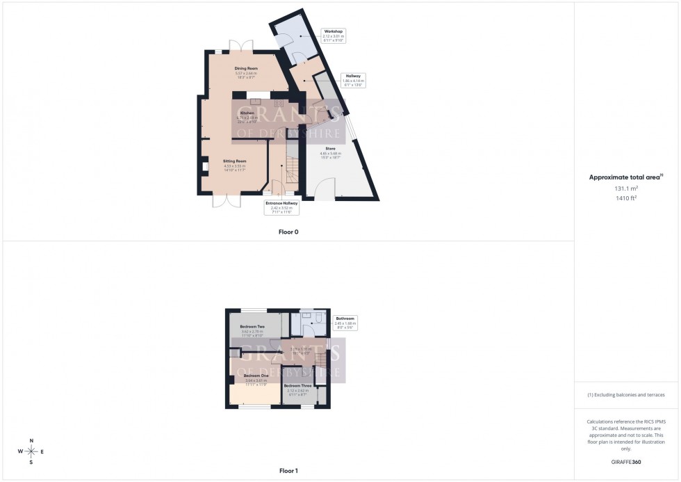 Floorplan for Oker Avenue, Darley Dale, DE4