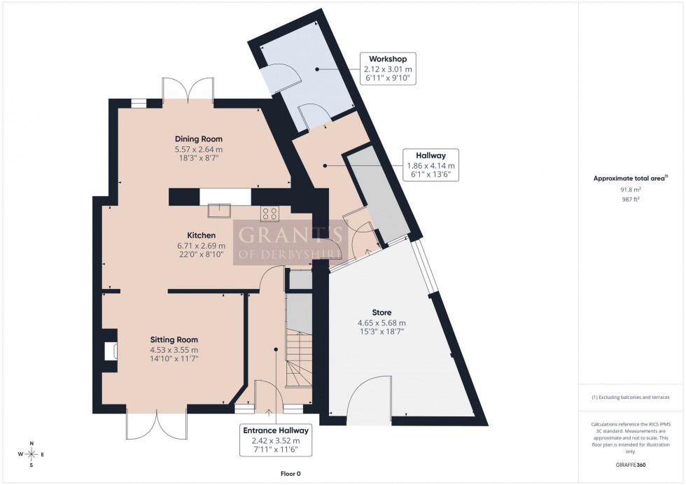 Floorplan for Oker Avenue, Darley Dale, DE4