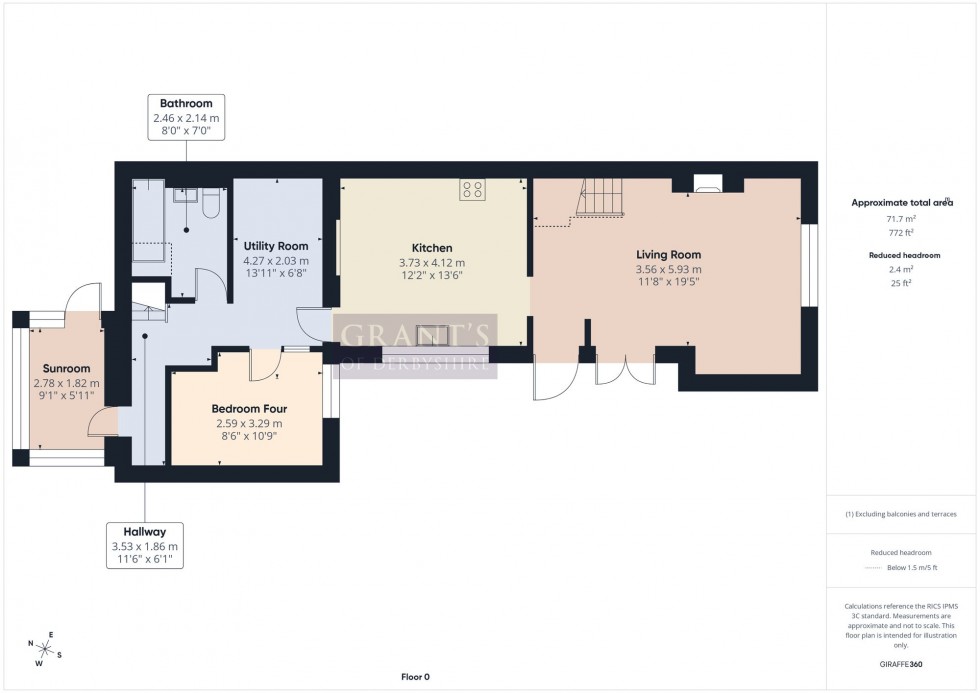 Floorplan for Bonsall Lane, Bonsall, DE4