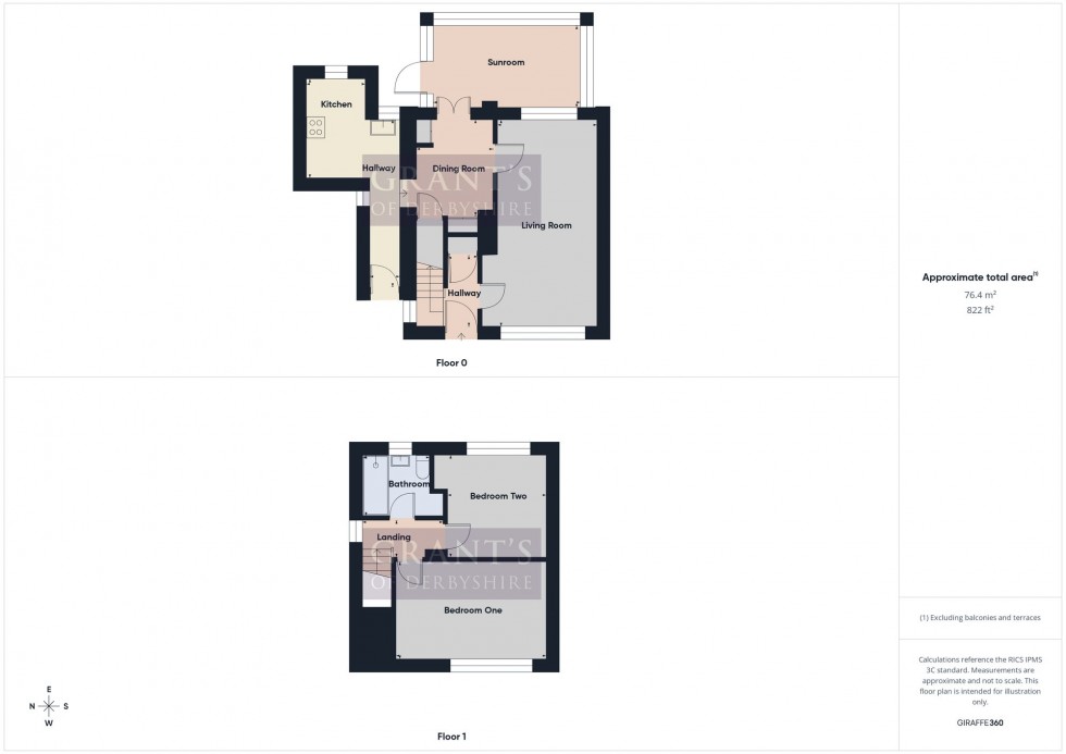 Floorplan for Nightingale Close, Lea Bridge, DE4