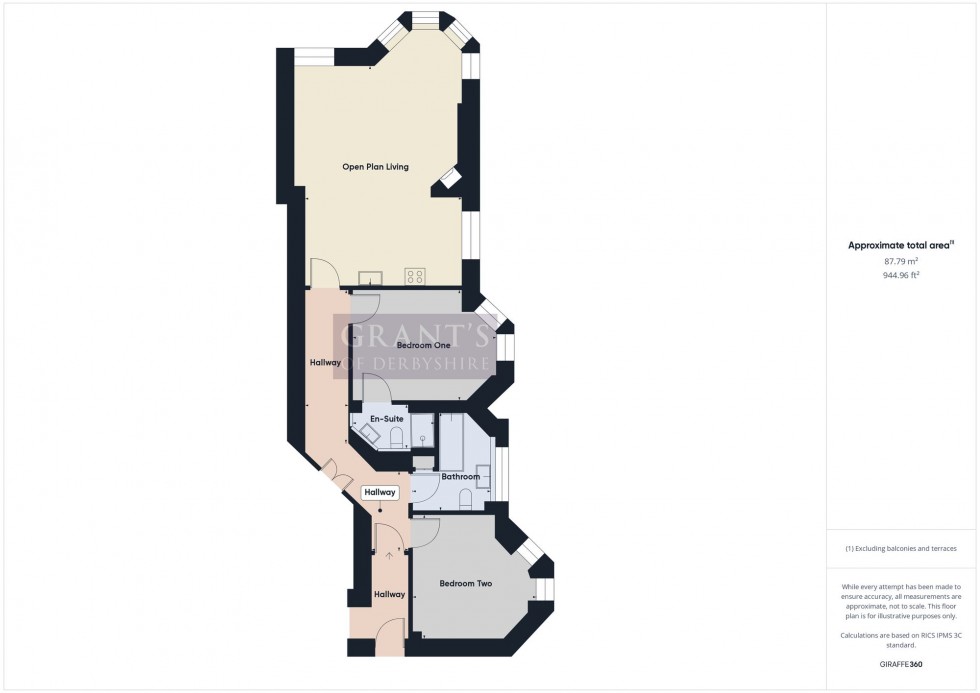 Floorplan for Wellington Street, Rockside Hall, DE4