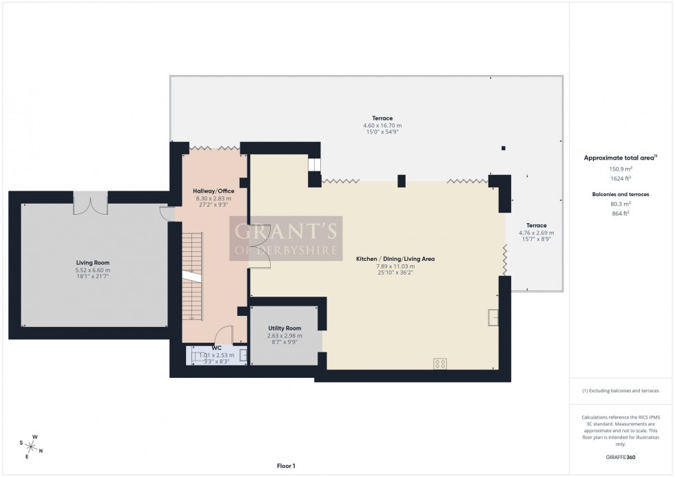 Floorplan for Burnett Lane, Matlock, DE4
