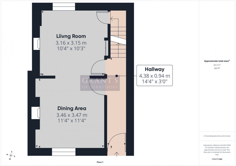Floorplan for North End, Wirksworth, DE4